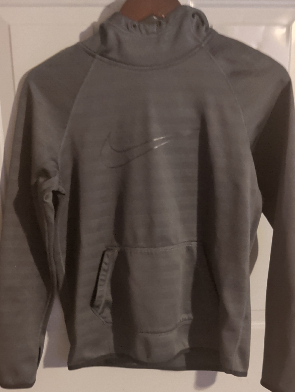 Nike Dark Gray Hooded Pullover with Swoosh